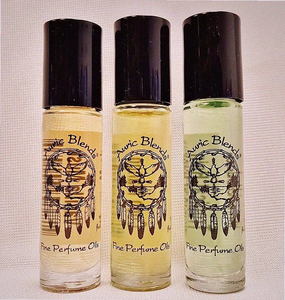 3x New Auric Blends Jasmine Fine Perfume Oil 1/3 oz Roll-on