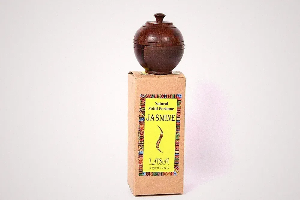 Lasa Jasmine Solid Perfume 6g Natural Pure Unisex Body Fragrance Alcohol Free