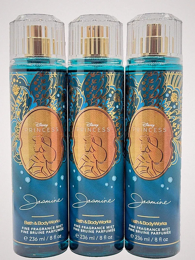NEW Bath & Body Works Lot of 3 Disney Princess Jasmine Fragrance Mist Spray 8 oz