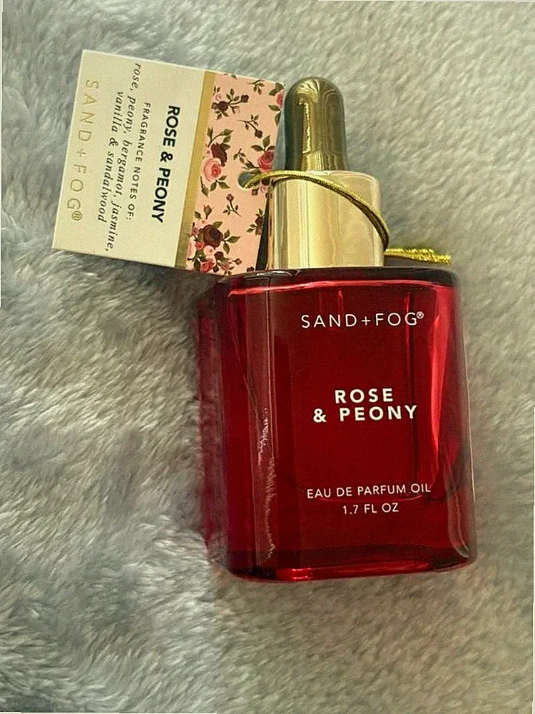 SAND+FOG Rose & Peony Eau de Parfum Oil 1.7 fl oz Bergamot Jasmine Vanilla